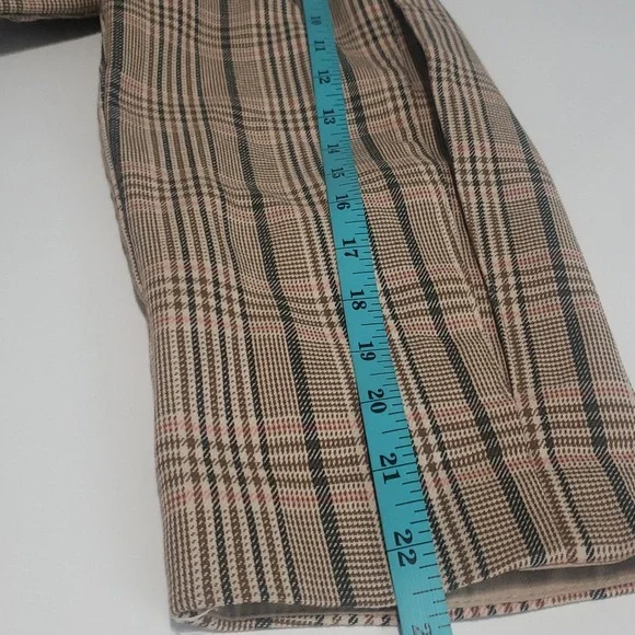 MICHAA Plaid Trench Coat NWOT